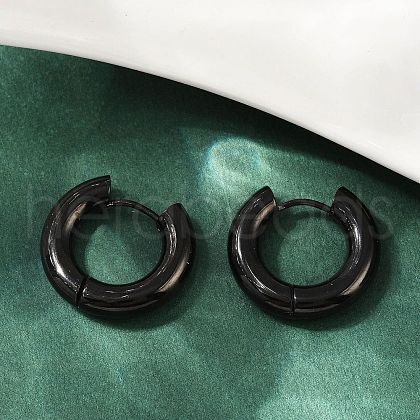 202 Stainless Steel Polishing Hoop Earrings EJEW-M106-02EB-03-1