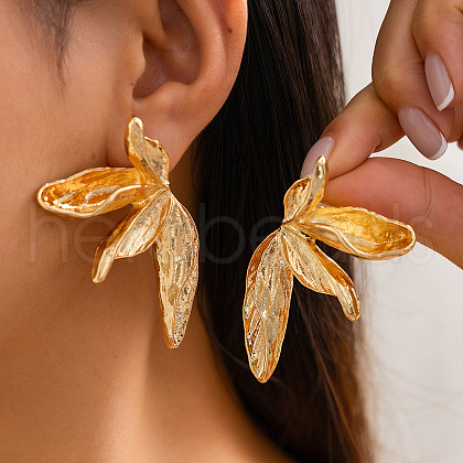 Flower Alloy Stud Earrings FS-WG95854-03-1