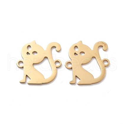 Ion Plating(IP) 304 Stainless Steel Hollow Connector Charms STAS-P332-05G-1