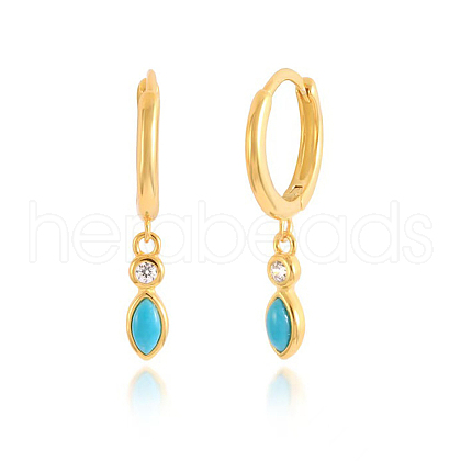 S925 Sterling Silver Teardrop Hoop Earrings HY5244-9-1
