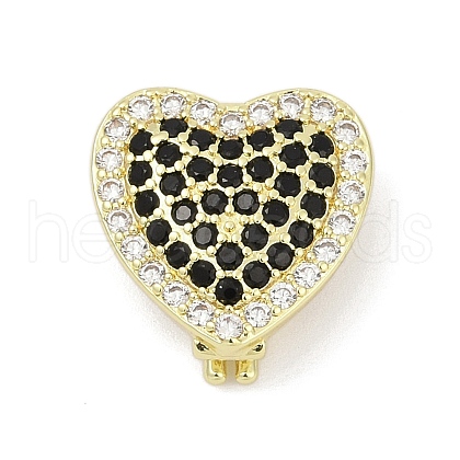 Brass Micro Pave Cubic Zirconia Slide Charms KK-D317-121G-1