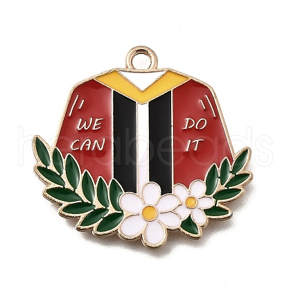Alloy Enamel Pendants ENAM-D302-02KCG-03B-1