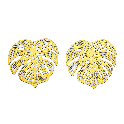 Spray Painted 430 Stainless Steel Filigree Pendants STAS-TAC0018-26C-1