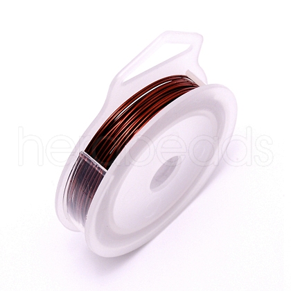Round Copper Craft Wire CWIR-WH0001-0.5mm-10-1