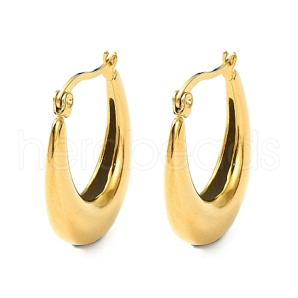 304 Stainless Steel Hoop Earrings EJEW-K271-02A-G-1