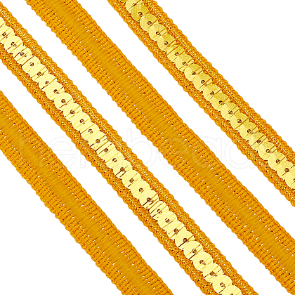 Sparkle Polyester Lace Ribbons OCOR-WH0090-67C-1
