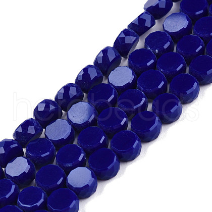 Opaque Solid Color Glass Beads Strands GLAA-N052-05B-A01-1