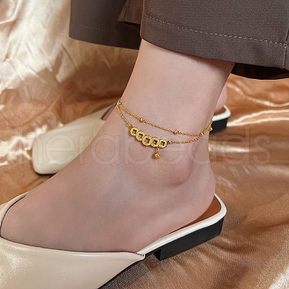 316L Surgical Stainless Steel Charm Anklets for Women FS-WG47470-27-1