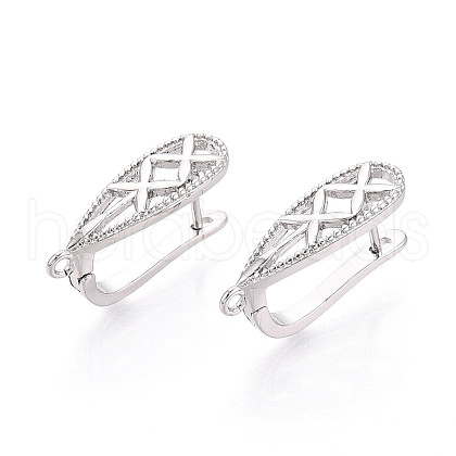 Brass Hoop Earring Findings KK-N267-30P-1
