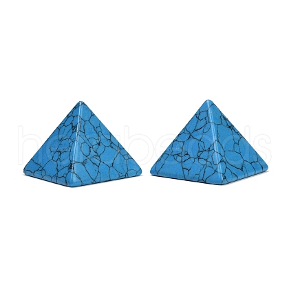 Synthetic Turquoise Orgonite Pyramid Display Decorations G-C186-07I-1
