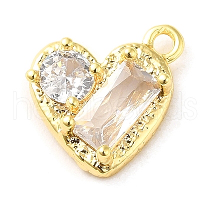 Brass Micro Pave Cubic Zirconia Pendants ZIRC-P113-05G-1