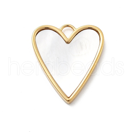 304 Stainless Steel Shell Pendants STAS-L283-37G-1