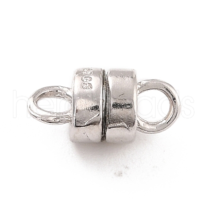 Anti-Tarnish Rhodium Plated 925 Sterling Silver Magnetic Clasps STER-A001-01P-1