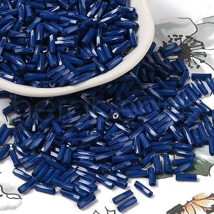 Baking Painted Glass Twist Bugle Beads SEED-C004-02N-1