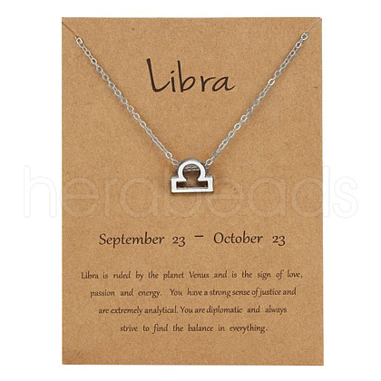 Alloy Constellation Pendant Necklaces WG6F1B2-21-1