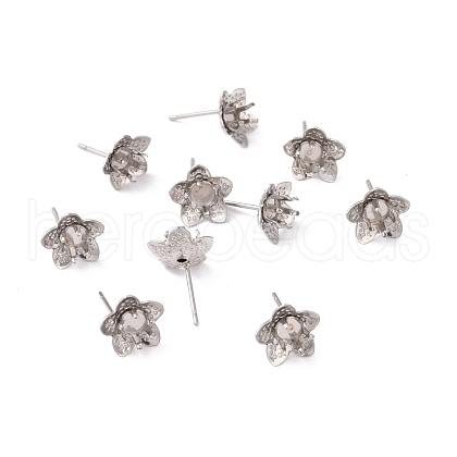 Tarnish Resistant 304 Stainless Steel Ear Stud Findings STAS-P198-27-1