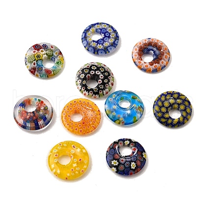 Handmade Millefiori Glass Beads LAMP-A155-01E-1