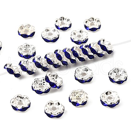 Brass Rhinestone Spacer Beads RB-A014-L6mm-05S-1