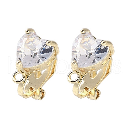 Brass Clip-on Earring Findings for Women EJEW-V002-04G-01-1