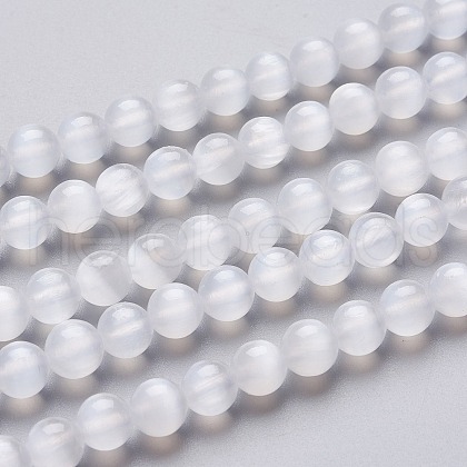Natural Selenite Beads Strands X1-G-L552H-16A-1