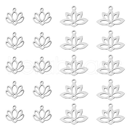 DELORIGIN 20Pcs 2 Styles 304 & 201 Stainless Steel Charms STAS-DR0001-05-1