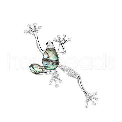 Retro Creative Abalone Shell Frog Brooch PW-WG0F18B-01-1