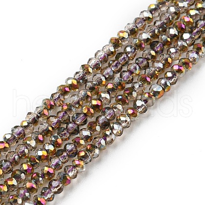 Electroplate Glass Beads Strands EGLA-F149-HP-02-1
