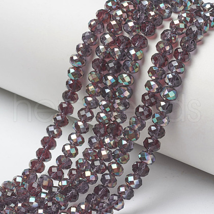 Electroplate Glass Beads Strands EGLA-A034-T6mm-J03-1