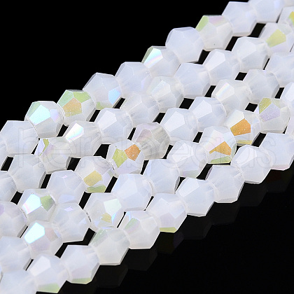 Imitation Jade Electroplate Glass Beads Strands EGLA-A039-J2mm-L06-1