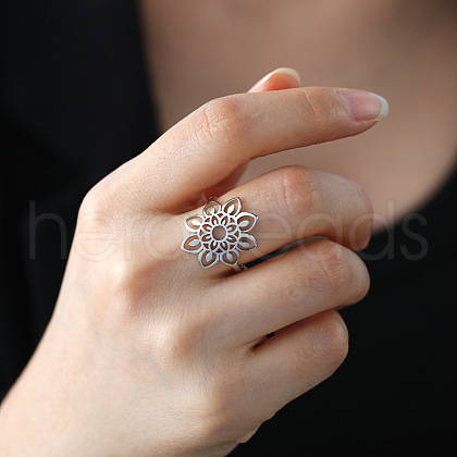 Bohemian Style 304 Stainless Steel Finger Rings for Women FS-WGCEB2E-04-1