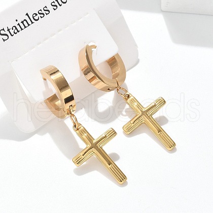 304 Stainless Steel Hoop Earrings EJEW-S253-16G-1