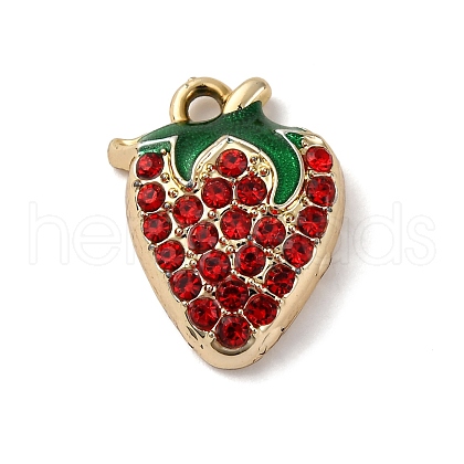 Strawberry Alloy Pendants PALLOY-S051-04G-1