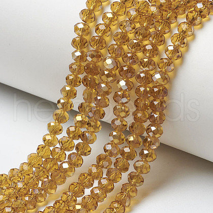 Electroplate Transparent Glass Beads Strands EGLA-A034-T4mm-H20-1