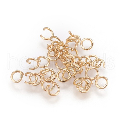 Long-Lasting Plated Brass Open Jump Rings KK-WH0028-01G-B-1