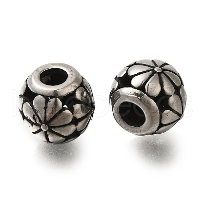 304 Stainless Steel European Beads STAS-D191-13C-AS-1