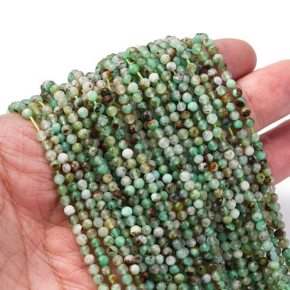 Natural Chrysoprase Bead Strands G-RM2025-A01-M-1