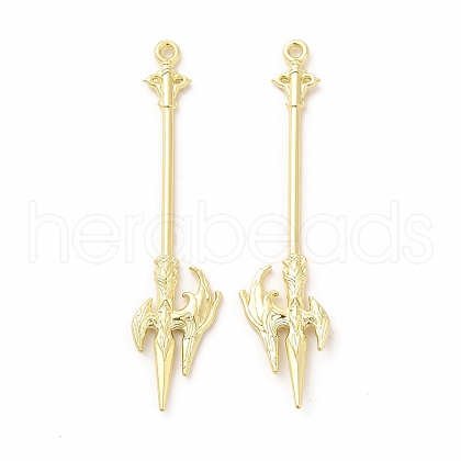 Rack Plating Alloy Big Pendants PALLOY-E025-26G-1
