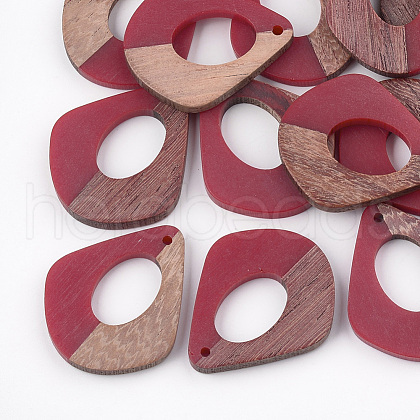 Resin & Walnut Wood Pendants RESI-S358-06D-1