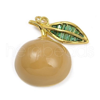 Brass Enamel Pendants KK-K405-01D-G-1