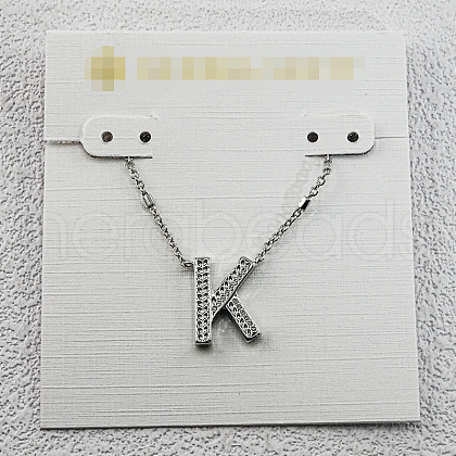 Brass Initial Pendant Necklaces for Women FS-WG8E27F-37-1