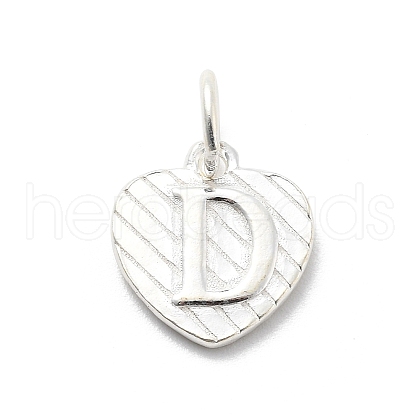 925 Sterling Silver Heart with Capital Letter Charms STER-S009-13D-S-1