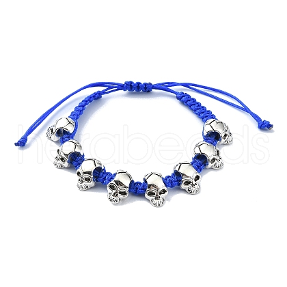Halloween Theme Adjustable Nylon Cord Braided Beads Bracelets BJEW-JB10919-S-1
