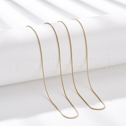 1MM 304 Stainless Steel Serpentine Chain Necklaces for Women Men NJEW-T016-11G-1