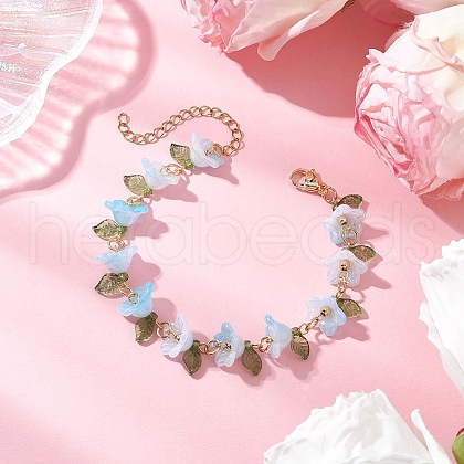 Acrylic Beaded Bracelets for Women BJEW-TA00627-03-1