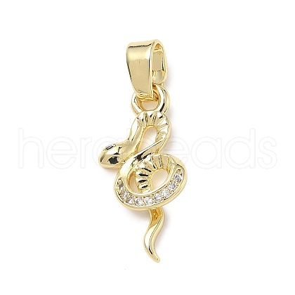 Brass Micro Pave Cubic Zirconia Pendants ZIRC-I356-43G-1