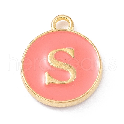 Golden Plated Alloy Enamel Charms X-ENAM-Q437-11S-1