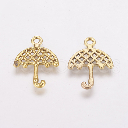 Tibetan Style Umbrella Pendants TIBEP-LF1300YKG-AG-LF-1