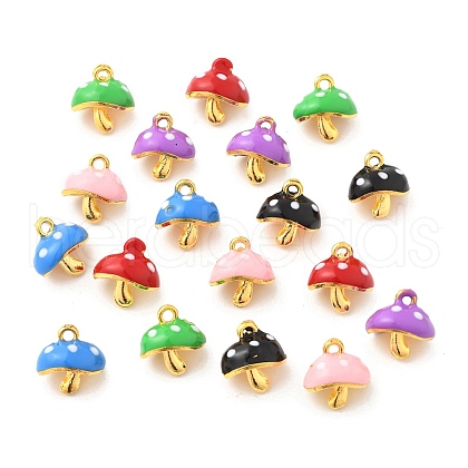 Alloy Enamel Charms FIND-U033-04G-1