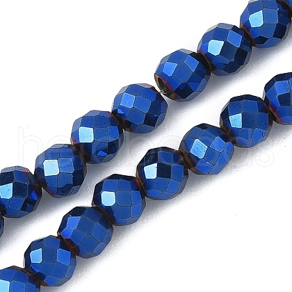 Electroplated Synthetic Non-magnetic Hematite Beads Strands G-A263-B01-01B-1