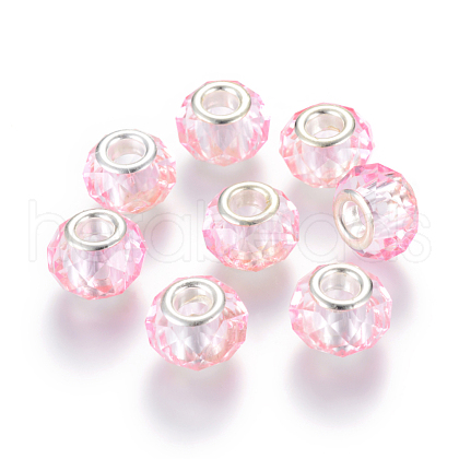 Handmade Glass European Beads X-GPDL25Y-74-1
